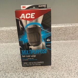 Ace multipurpose, hot and cold wrap for the knee. Adjustable size.